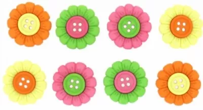 Buy Dress It Up Beach Blooms Buttons  - Per Pack Of 6 • 3.59£