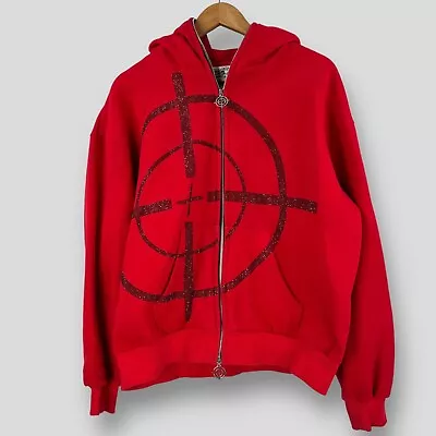 Buy NAMED COLLECTIVE Womens Red 'Mission  Full Zip Hoodie SIZE S/M • 63.95£