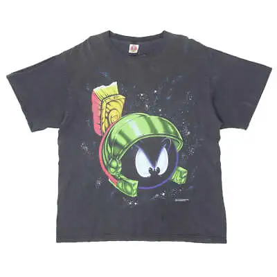 Buy 1996 Vintage Marvin The Martian T-Shirt Single Stitch Made In USA Black XL • 132.48£