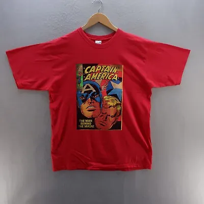 Buy Captain America T Shirt 16 Year Red Graphic Print Marvel Avengers Short Sleeve • 8.09£