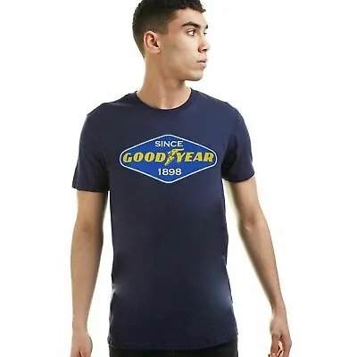 Buy Official Goodyear Mens Diamond Logo T-shirt Navy S - XXL • 13.99£
