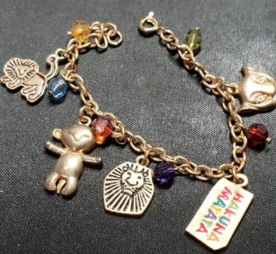 Buy Disney Lion King Bracelet Gold Toned Metal Jewelry Kids • 24.10£