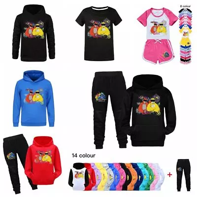 Buy Kids Monkey Gorilla Tag T-shirts Hoodie Joggers Pants Tracksuits Tops Sportwear • 7.99£