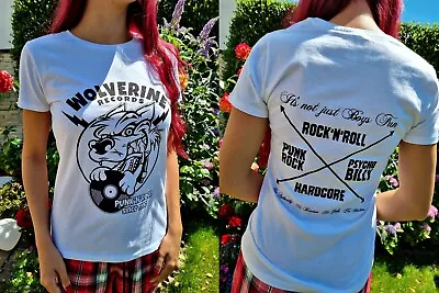 Buy Wolverine Records It's Not Just Boys Fun Girl T-Shirt Punk Psychobilly • 15.12£