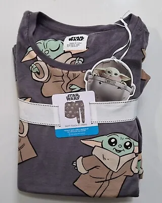Buy Ladies Star Wars Mandalorian Soft Touch Pyjamas Women Baby Yoda Grogu PJ 12-14 M • 20£