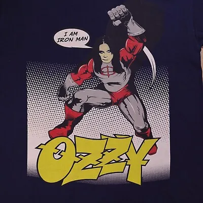 Buy Ozzy Osbourne - Iron Man Medium T Shirt Navy - Rare Official Tour Merch • 102.92£