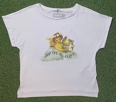 Buy BlueZoo Girls Cherub Print T-Shirt  Hop Off My Cloud  White Age 11-12 • 1.99£
