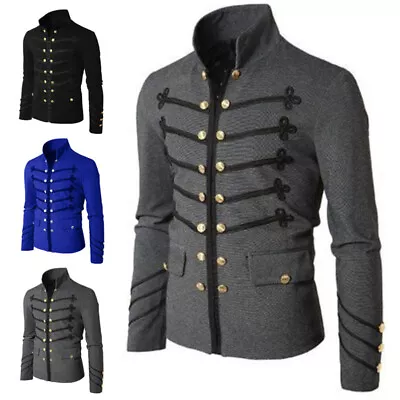 Buy Officer Military Drummer Parade Jacket Gothic Punk Men's Punk Jackets Coat New • 34.02£