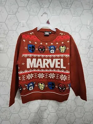 Buy Nwt Marvel Boys Avengers Graphic Holiday Christmas Crew Neck Sweater • 14.20£
