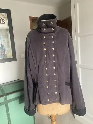 Buy Grey Gothic Military Boho Winter Jacket With Tails - Size 14 - Good Condition • 30£
