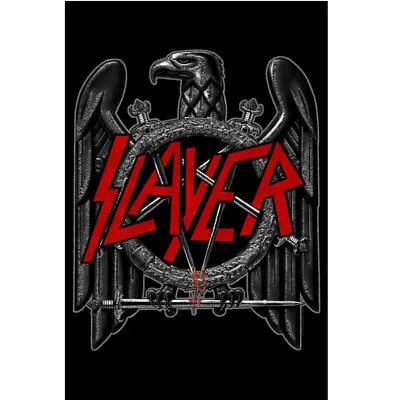 Buy Slayer Black Eagle Poster Flag Fabric Premium Textile Wall Banner Official Merch • 21.93£