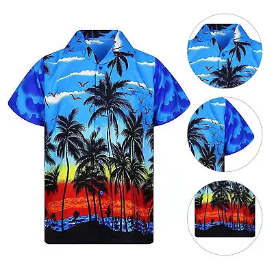Buy Summer Top Colorful All Match Hawaii Style Men Shirt Coconut Tree • 14.29£