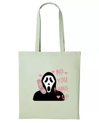 Buy No You Hang Up Ghost Face Tote Re Usable Shopping Bag • 8.95£