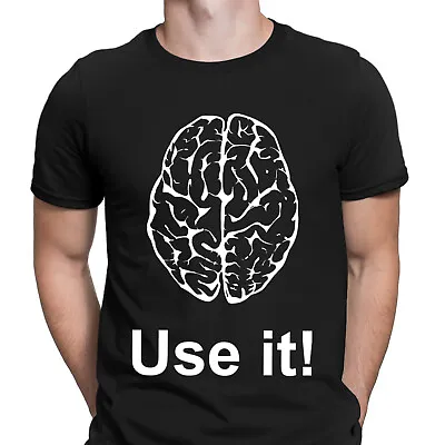 Buy Use Brain Against Stupidity Thinking Mind Funny Sayings Mens T-Shirts Tee Top #D • 9.99£