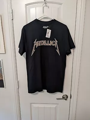Buy NWT Women's Leopard Print Metallica Tshirt Size Medium • 20.79£