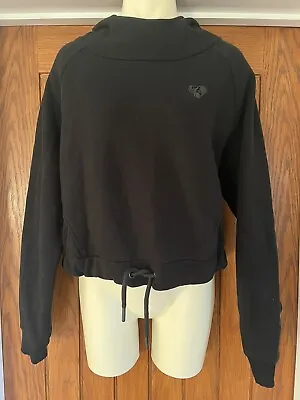 Buy Sweatshirt Hoodie Top By Best Black Gym Sports With Mesh Cropped Size M • 19.99£
