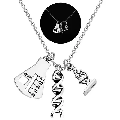 Buy Chemistry Charm Necklace Dna Pendant Jewelry Dna Charm Necklace • 6.42£