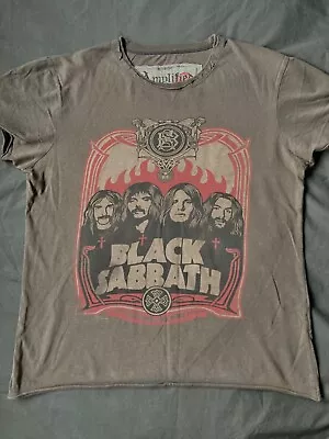 Buy Black Sabbath Amplified Mens Short Sleeve T-shirt Grey/brown - Size L Large Used • 10.99£