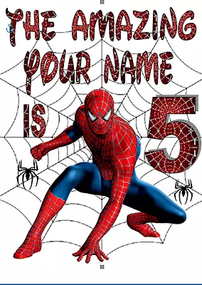 Buy Personalised Spiderman T Shirt • 9.99£
