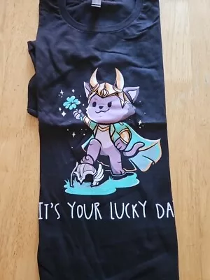 Buy It's Your Lucky Day Cat Loki TShirt Xxxl 3xl TShirt • 12.99£