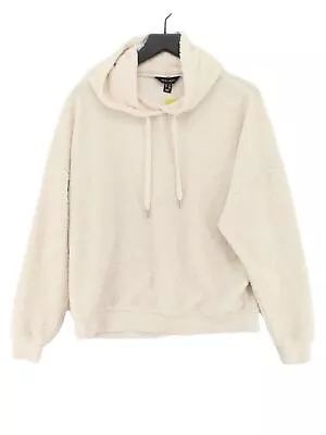 Buy New Look Women's Hoodie UK 12 Cream Polyester With Cotton, Elastane Pullover • 9.50£