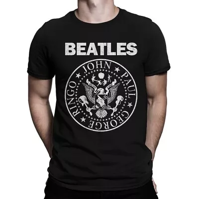 Buy The Beatles Ramones Style T-Shirt, Men's And Women's Sizes • 25.91£
