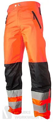 Buy Hi Vis Orange Shell Trousers Top Swede High Visibility Quality Clothing • 44.20£