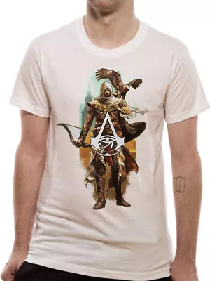 Buy ASSASSINS CREED ORIGINS- CHARACTER & EAGLE Official T Shirt Mens Licensed Merch • 14.95£