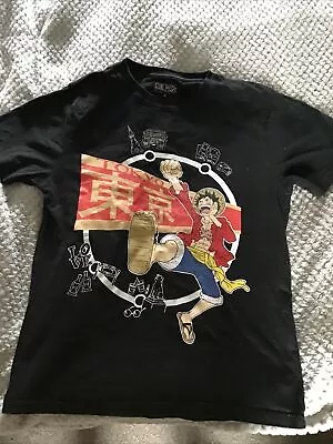 Buy One Piece Luffy X Shinjuku T-shirt BLACK Uk Size M Character Go • 15£