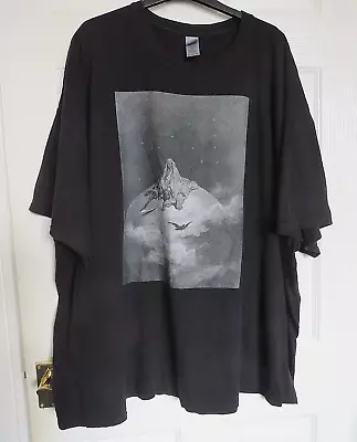 Buy Gildan Size 4XL Black White Grey Grim Reaper & Crow T-shirt • 4.99£