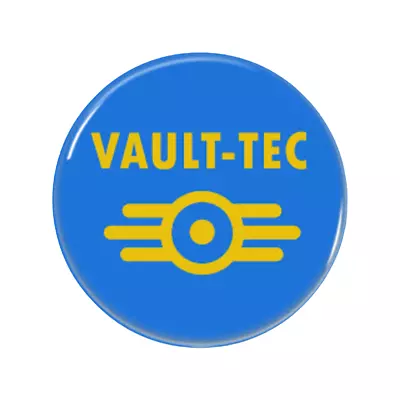 Buy Vault Tec Button Pin Badge, Fallout 4, Button Pin Badge, Bethesda RPG Game Merch • 2.95£
