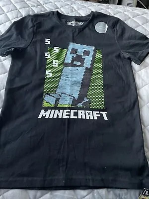Buy Minecraft Creeper Two Way Sequin T Shirt Age Available BNWT 10-11 Years • 4.95£