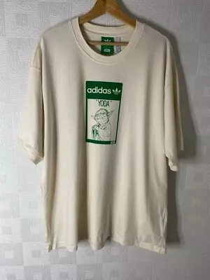 Buy Adidas X Star Wars Cream Yoda Short Sleeve Cotton T-Shirt Men's UK XL • 35.99£