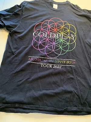 Buy Coldplay Music Of The Spheres 2022 Tour 2XL Tee Shirt • 18.90£