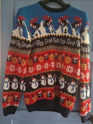 Buy Unisex Christmas Jumper. Size Xl. Primark Snowman Reindeer Penguin • 8.99£