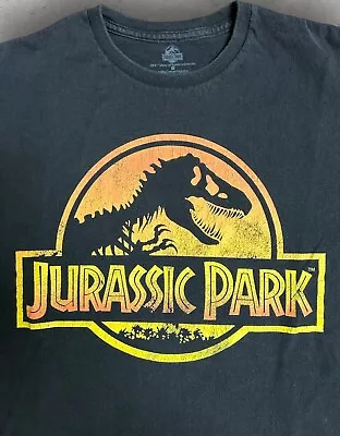 Buy Jurassic Park Fossil Logo Graphic T-Shirt Women's Size Medium Black • 6.05£