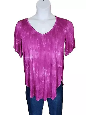 Buy Torrid Super Soft Knit Pink Tie Dye Short Sleeve T-Shirt Womens Size 0/XL • 11.05£
