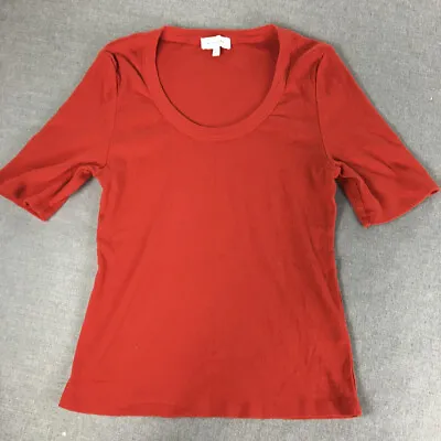 Buy Witchery Womens T-Shirt Size 2XL Red Knit Stretch Fabric Round Neck Top • 10.99£