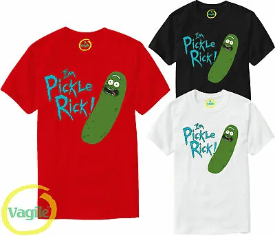 Buy Mens Rick And Morty I'm Pickle Rick Black T-Shirt - Unisex Crew Neck TV Show Tee • 8.54£