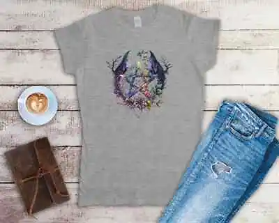 Buy Pentagram Watercolour Ladies Fitted T Shirt Small-2XL • 12.49£