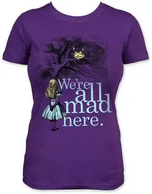 Buy ALICE IN WONDERLAND All Mad Here Juniors T SHIRT Top S-M-L-XL New Impact Merch • 17.85£