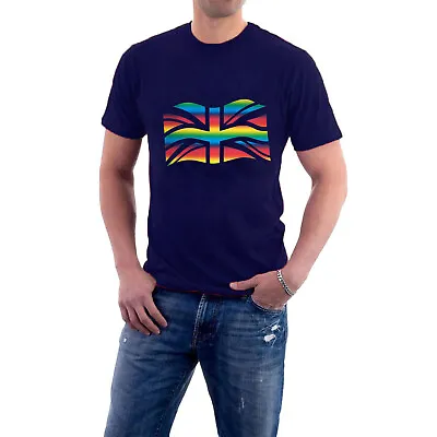 Buy Union Jack T-shirt RAINBOW Flag Gay Pride Eurovision LGBTQ+ CHARITY Tee • 14£