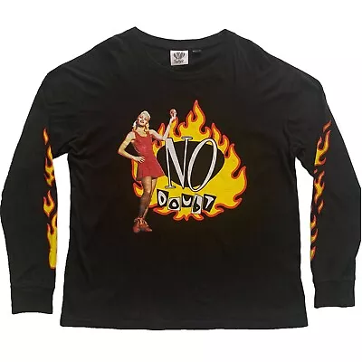 Buy No Doubt Gwen Stefani Long Sleeve Shirt Size L Official Merch Flames Ska Punk • 50.53£