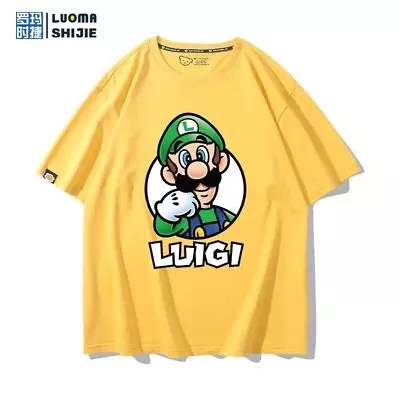 Buy Super Mario Luigi Kirby T-shirt Anime Graphic Tee Unisex Short Sleeved Top S-3XL • 15.59£