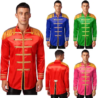 Buy Men's Halloween Costume Jacket Marching Band Coats For Themed Party Fancy Dress • 8.92£