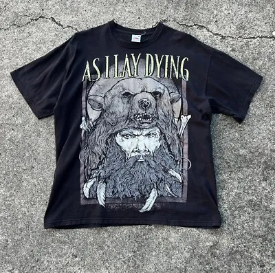 Buy VINTAGE Y2K As I Lay Dying Band Tee Shirt Large Mens Metal Grunge Music RARE • 48.96£