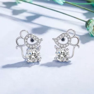 Buy Fashion Jewelry 925 Sterling Stud Earrings Children Girls Kids Mouse Shaped • 4.19£