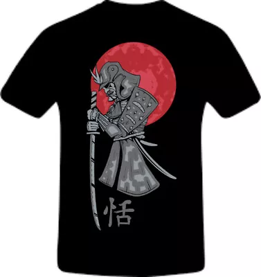 Buy T-shirt .SAMURAI .FRONT/BACK Print Funky T-shirt 100% ORGANIC COTTON • 19.99£
