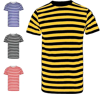 Buy Children Unisex Fashion Stripe T-shirts Casual/Party Wear Summer T-Shirt Tops • 5.99£
