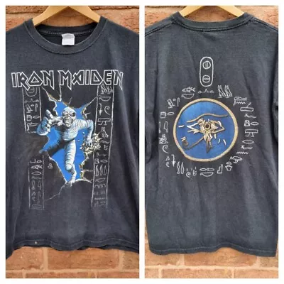 Buy Iron Maiden 2007 T Shirt Powerslave Official Tour Merch Backprint M/L 40  • 34.99£